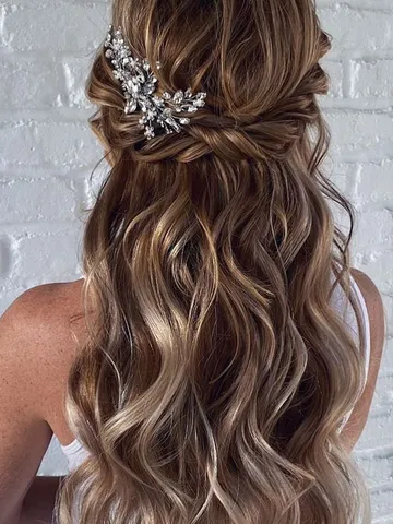 curl hairstyles for prom half up