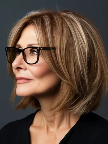 12 best hairstyles for women over 50 with glasses