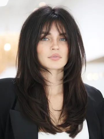 24 top trending wispy curtain fringe styles for long hair