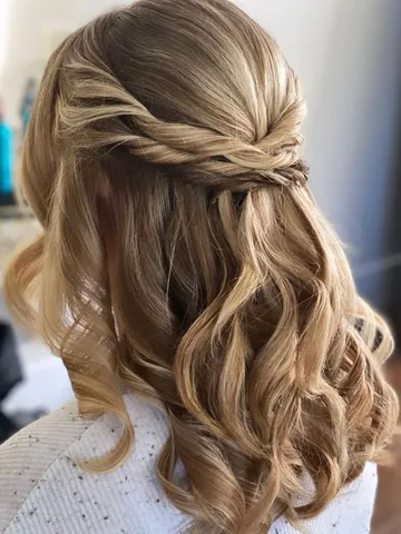 45 half up half down prom hairstyles double twisted half up