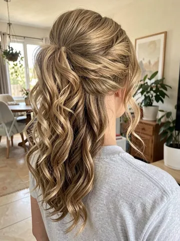 voluminous curls for prom