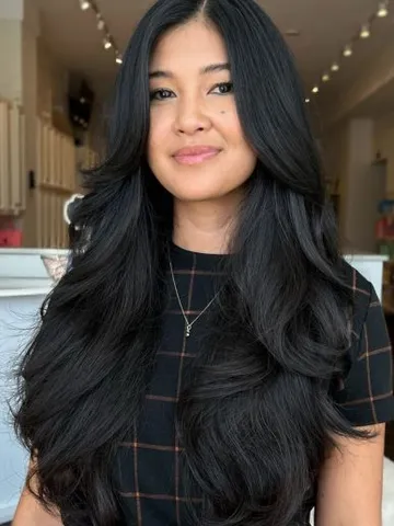 classic face framing layers for thick hair long layered hair