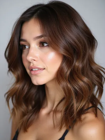 28 layered hair from soft top to airy bottom