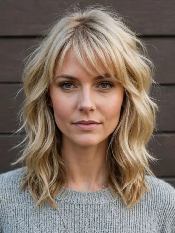22 layered shag haircuts with fringe for every face shape fr