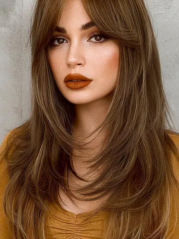 15 ideas for long straight hair with curtain bangs kappers m