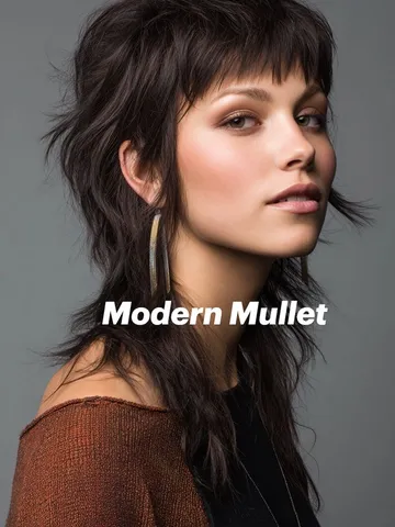 modern mullet with blended wearable layers in 2025 rocker ha