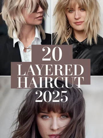 trending layered haircuts for 2025 modern shag textured laye
