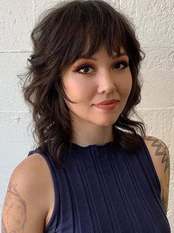 textured shaggy wolf cut with soft layers and fringe for you