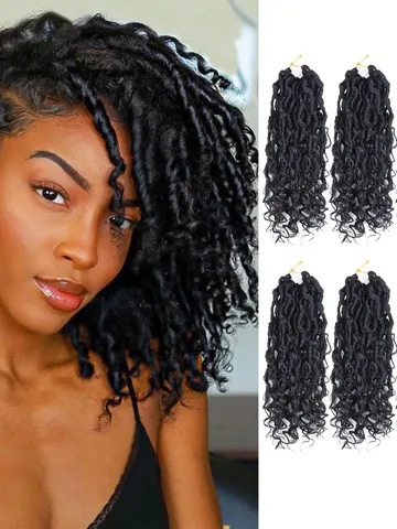 amazon com curly faux locs crochet hair extensions 8 inch 12
