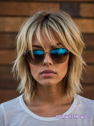 pin on hairdos in 2024 shoulder length hair cuts messy short