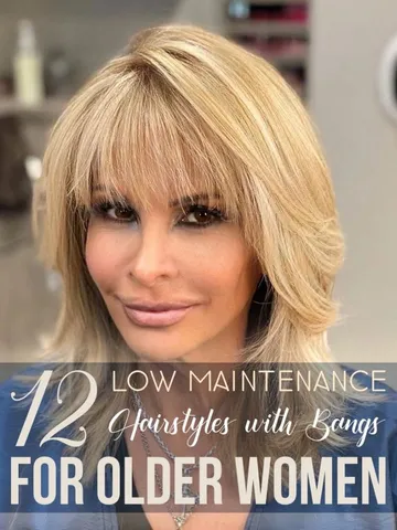 12 low maintenance hairstyles with bangs for older women hai