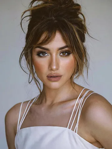 Messy Updo Hairstyles With Bangs