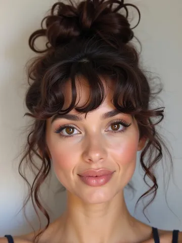 26 Elegant Bun with Bangs Hairstyle Ideas 2025 - Fashion Trend Hacks
