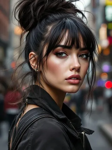 21 Messy Buns With Bangs Hairstyles - Prep My Career