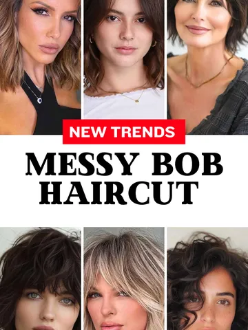 2024 messy bob haircut trends choppy layers bangs and confid