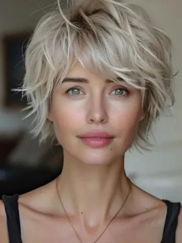 pin by on in 2024 messy short hair short hair