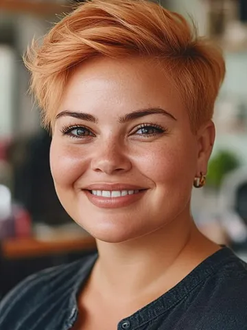 pixie cut for chubby face