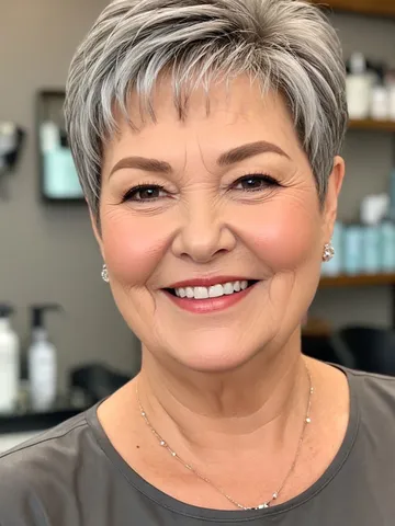 30 pixie haircuts for older women with fringe sleek salt and