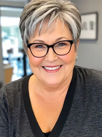 30 pixie haircuts for older women with fringe salt and peppe