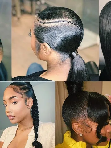 ponytail hairstyles for black women very sleek and gorgeous