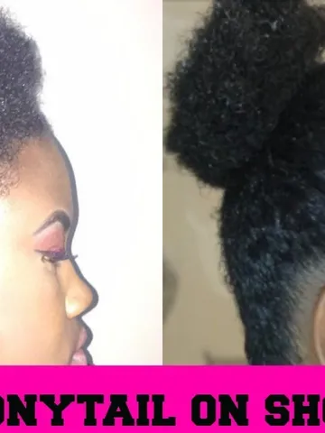 how to sleek ponytail on short natural hair 4b 4c youtube