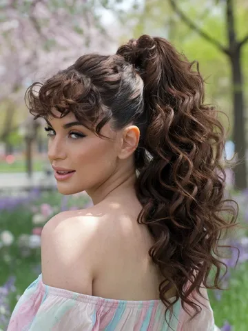 stunning curly hairstyles effortless ponytail for all hair l