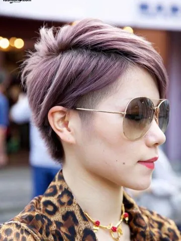 purple pixie cut