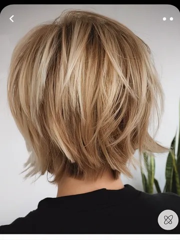 razor cut bob luminous layers in a razor cut bob chin length