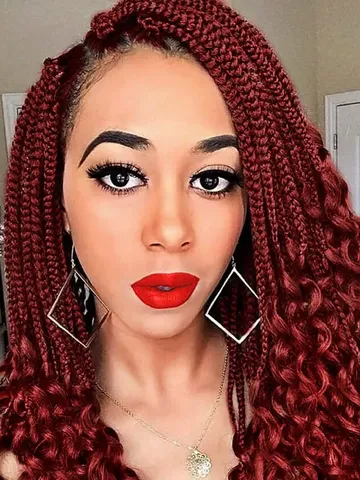 51 red box braids hairstyles that you can do on your own