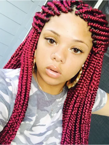 red box braids hairstyles fade haircut styles