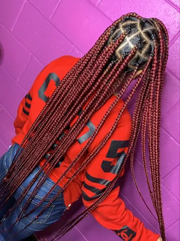 knotless box braids red at barry burson blog