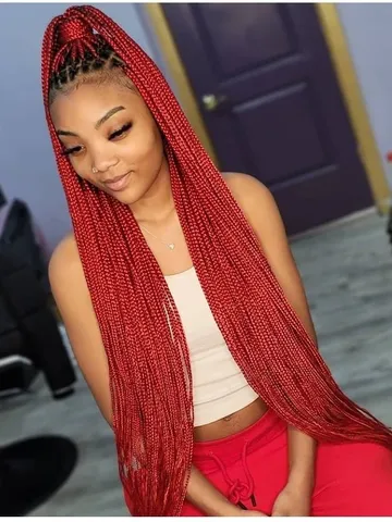 19 red box braids ideas box braids hairstyles african braids