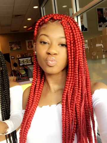 knotless box braids red at barry burson blog