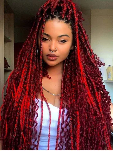 pin on just red box braids hairstyles red box braids beautif