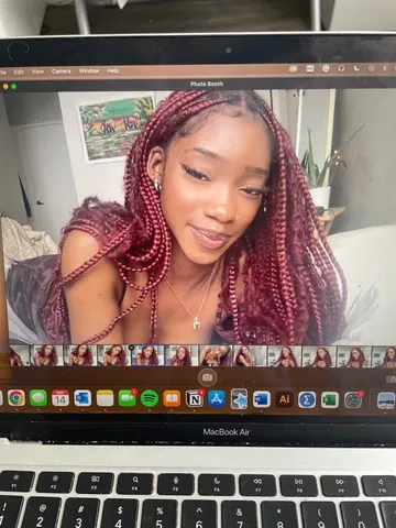 red burgundy knotless box braids box braids hairstyles braid