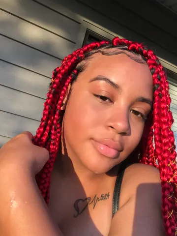 ig tiarahmonet colored box braids red hair hair styles