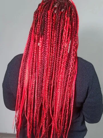 braid set red braid set dark red braids etsy