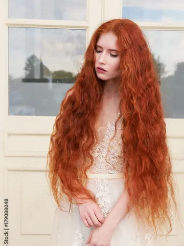 curly red haired woman