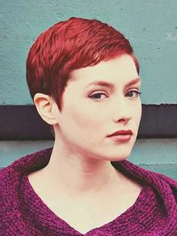 red hair color pixie cut at dan samples blog