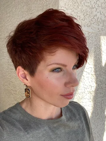 red pixie cut hair cuts pixie haircut sassy hair