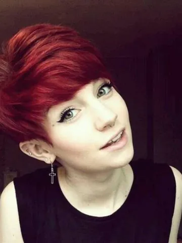 red hair color pixie cut at dan samples blog