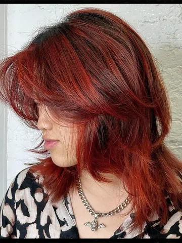 black and red wolf cut at holly stine blog