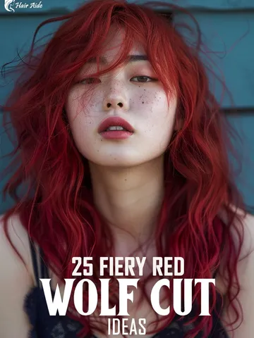 long wavy red wolf cut flame hair red hair color hair cuts