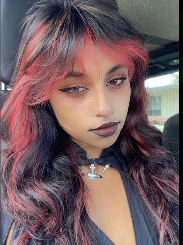 red hair wolf cut hair streaks red hair inspo hair inspirati