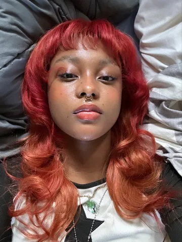red wolf cut jellyfish cut hair inspo color punk hair hair c