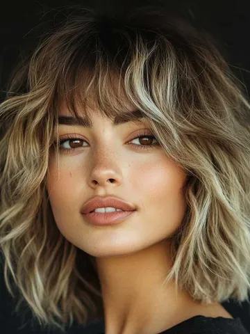 6 shag haircuts for women to flatter a round face shape