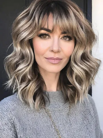 wavy shag hairstyles complete guide to volume layers bangs