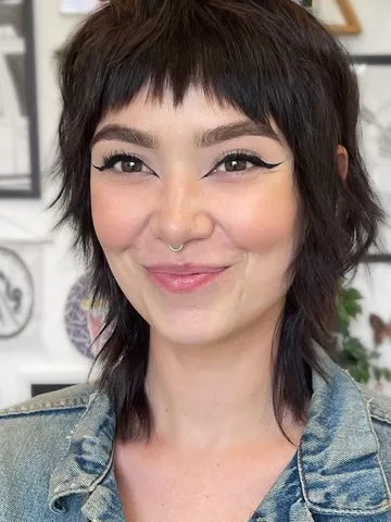 50 shag haircuts with bangs mullet shag shoulder length