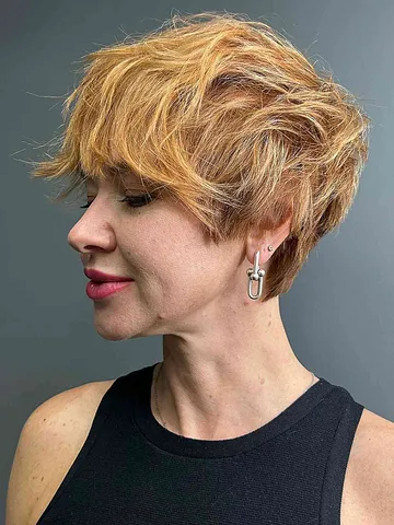 shaggy pixie cut for thick hair
