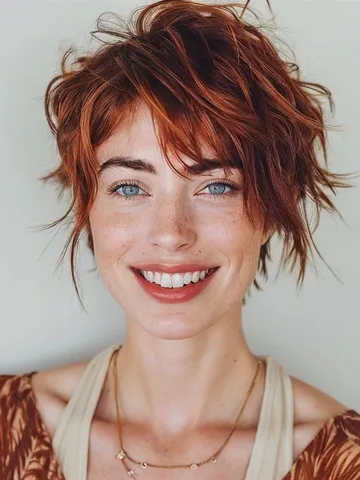 magnific 4x6axpawirpflk6ypqpa auburn shaggy pixie with feath